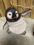 Dancing penguin ceramic