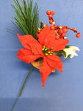 Poinsettia and holly