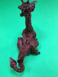 Red dragon facing backwards