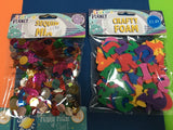 Sequins and foam letters