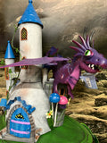 Metal dragon and castle