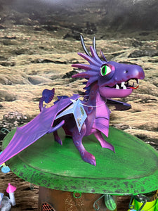 Purple dragon ornament