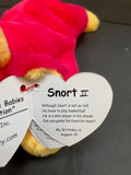 Snort II tag with poem