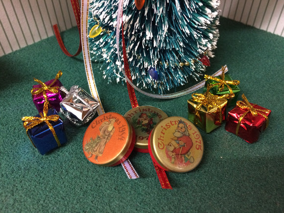 Christmas tins and presents 