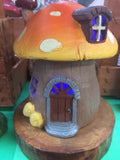 Light up mushroom fairy house