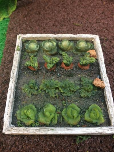 Miniature vegetable patch scenic