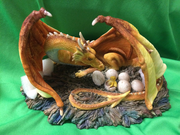 Dragon ornament with hatching eggs