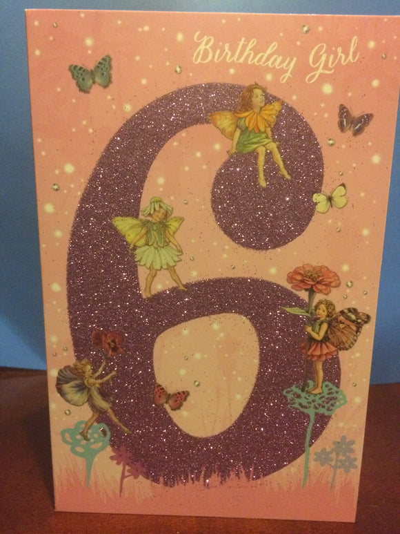 Fairy birthday card age 6