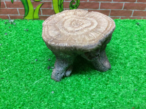 Tree stump table miniature scenic