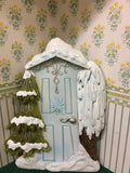 Ice Blue Snow Fairy Door