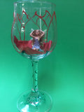 Hand-decorated glass with ceramic fairy