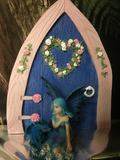large blue fairy door