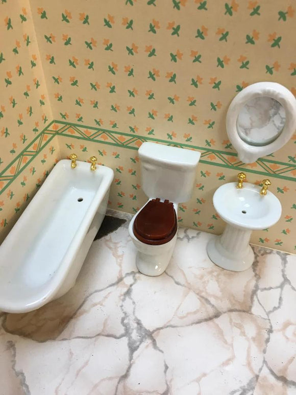 Miniature bathroom four piece set
