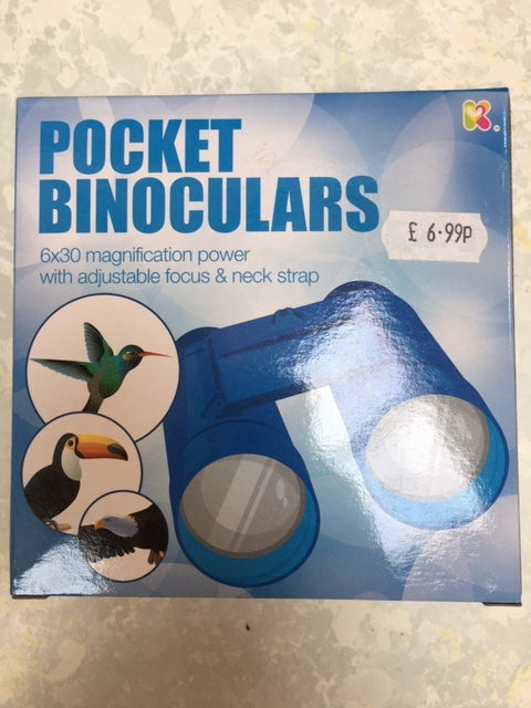 Pocket binoculars blue