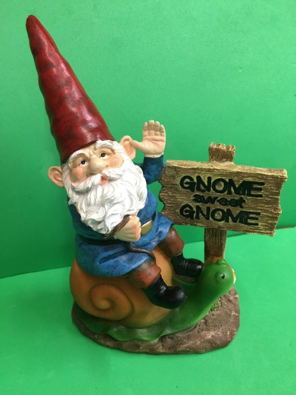 Gnome on snail