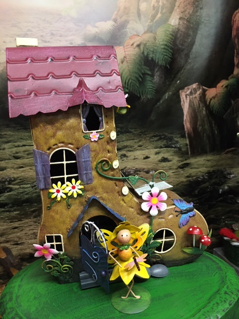 Boot fairy house