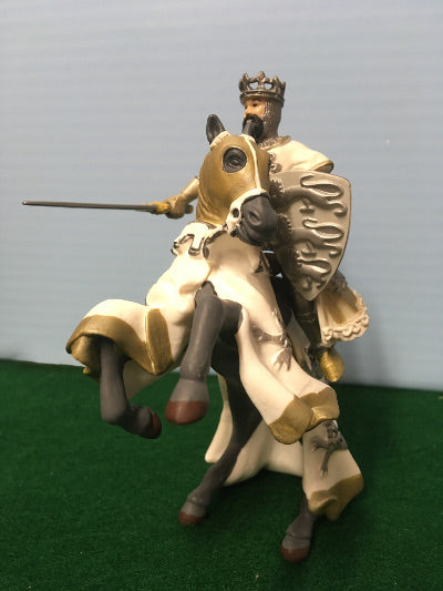 Medieval English king on horse