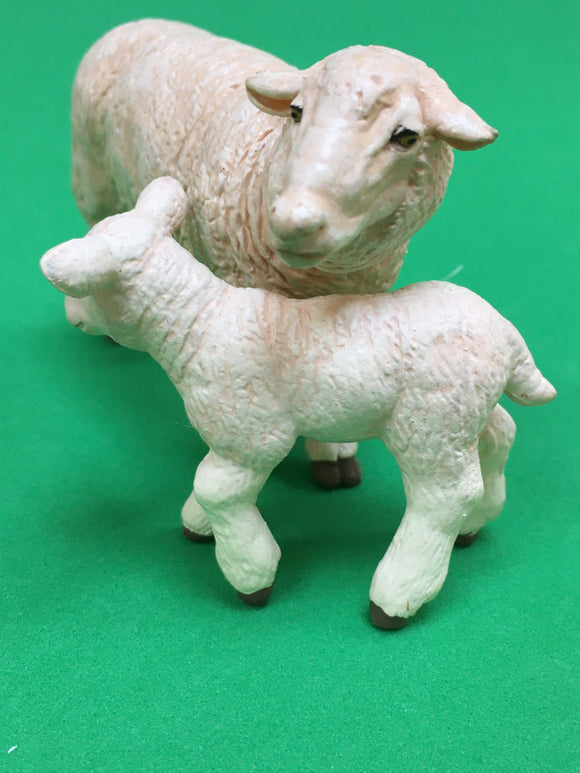Sheep with lamb in front