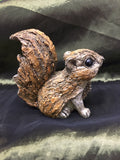 Wood effect squirrel facing right