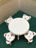 Teddy bear dolls house furniture