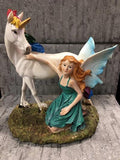 Fairy and unicorn ornament